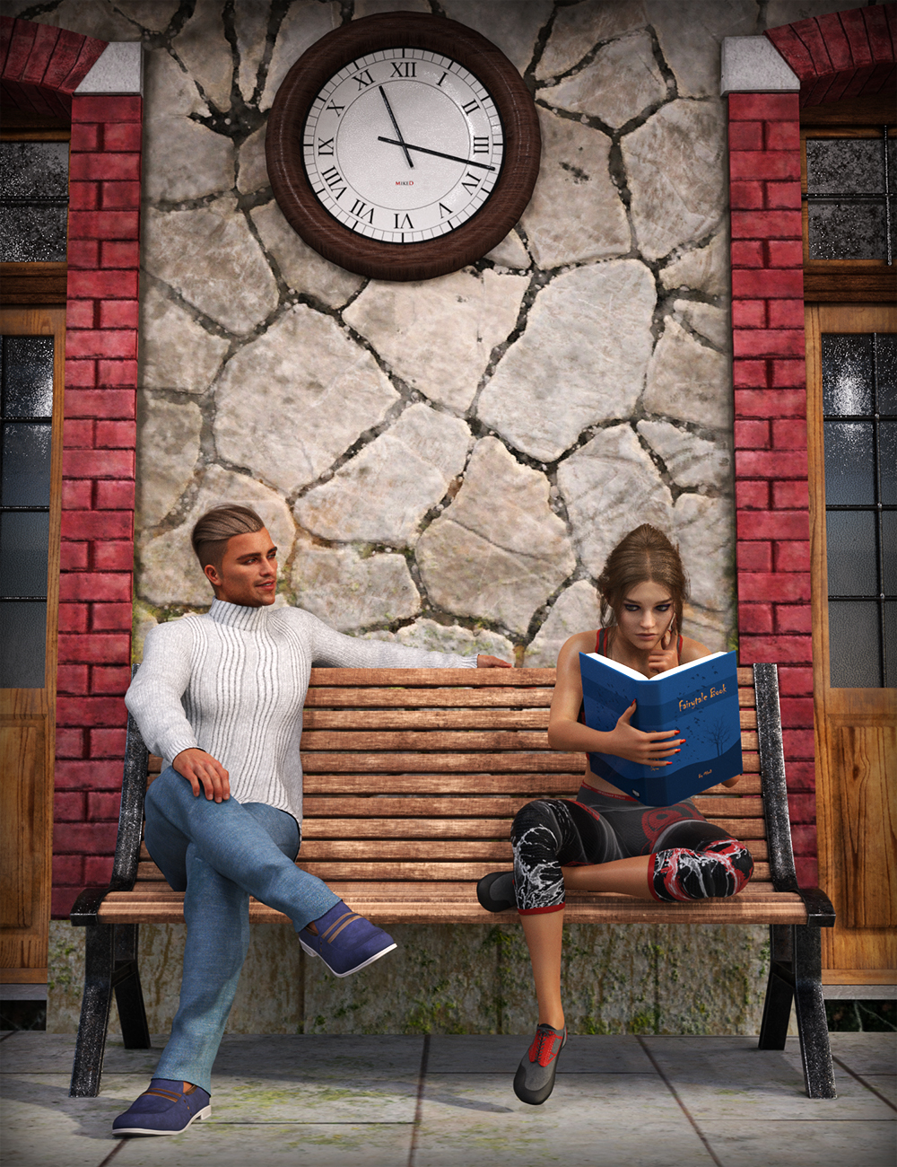 MD Bench Prop and Poses for Genesis 8 | Daz 3D
