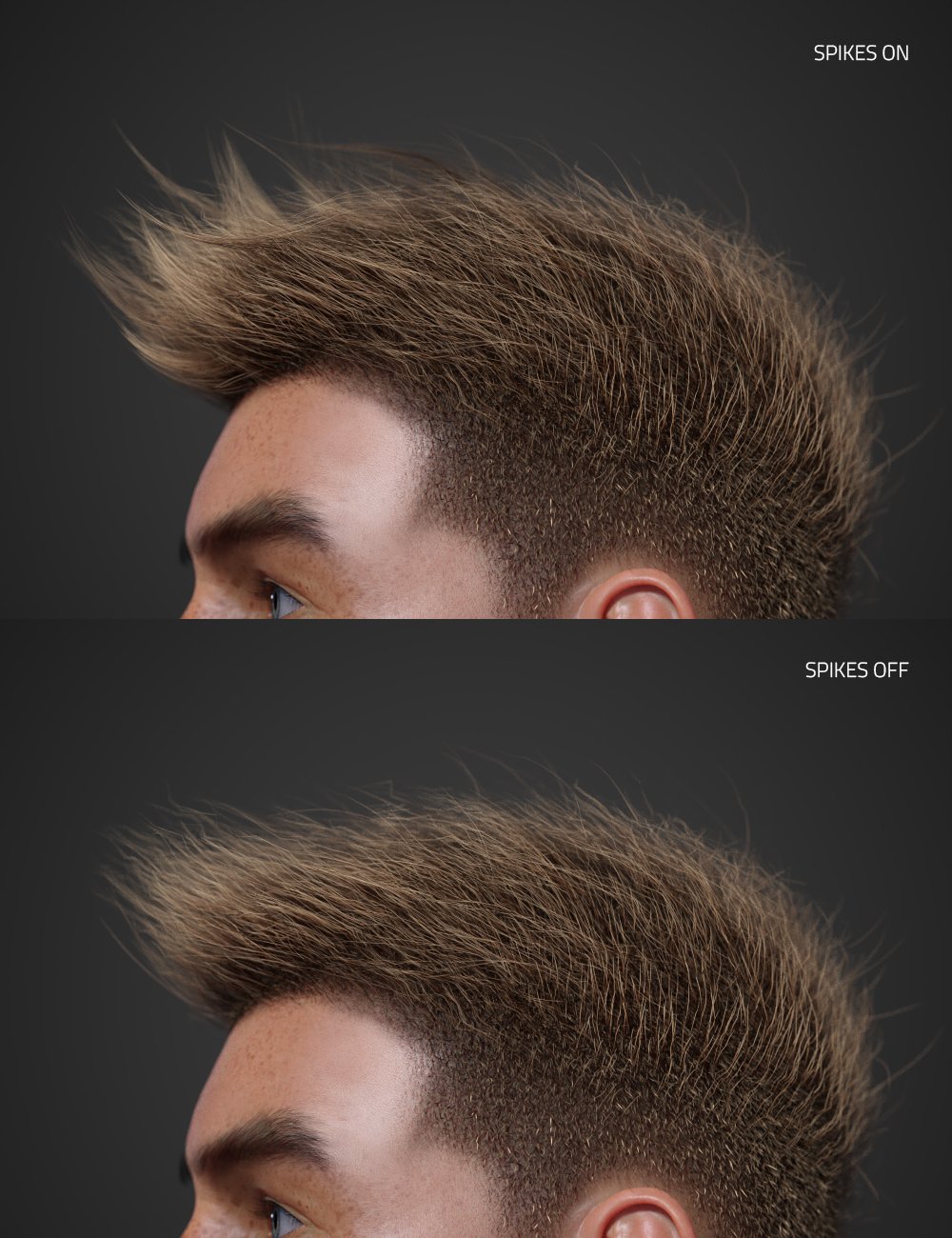 Spiky Hair for Genesis 3 and 8 by: Soto, 3D Models by Daz 3D