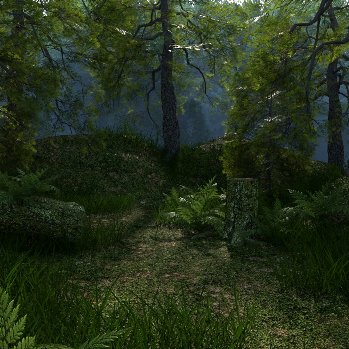 Foggy Forest by: JeffersonAF, 3D Models by Daz 3D