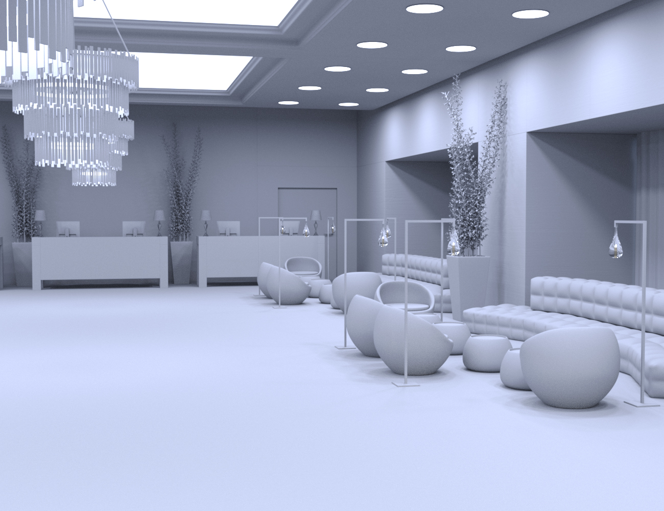 Modern Hotel Lobby by: Charlie, 3D Models by Daz 3D
