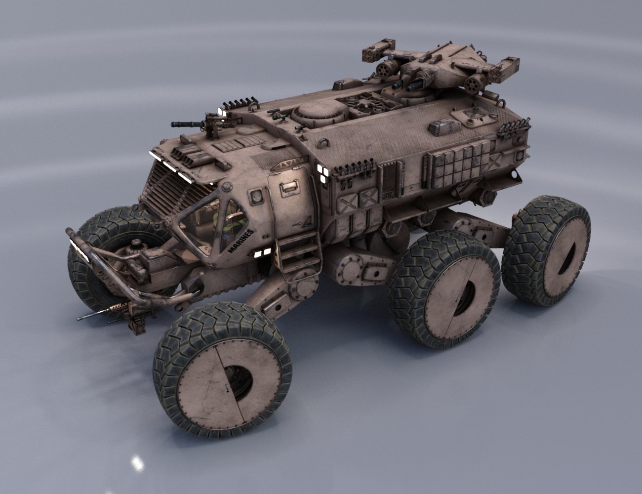 HVPC Combat Manned Rover by: DzFire, 3D Models by Daz 3D
