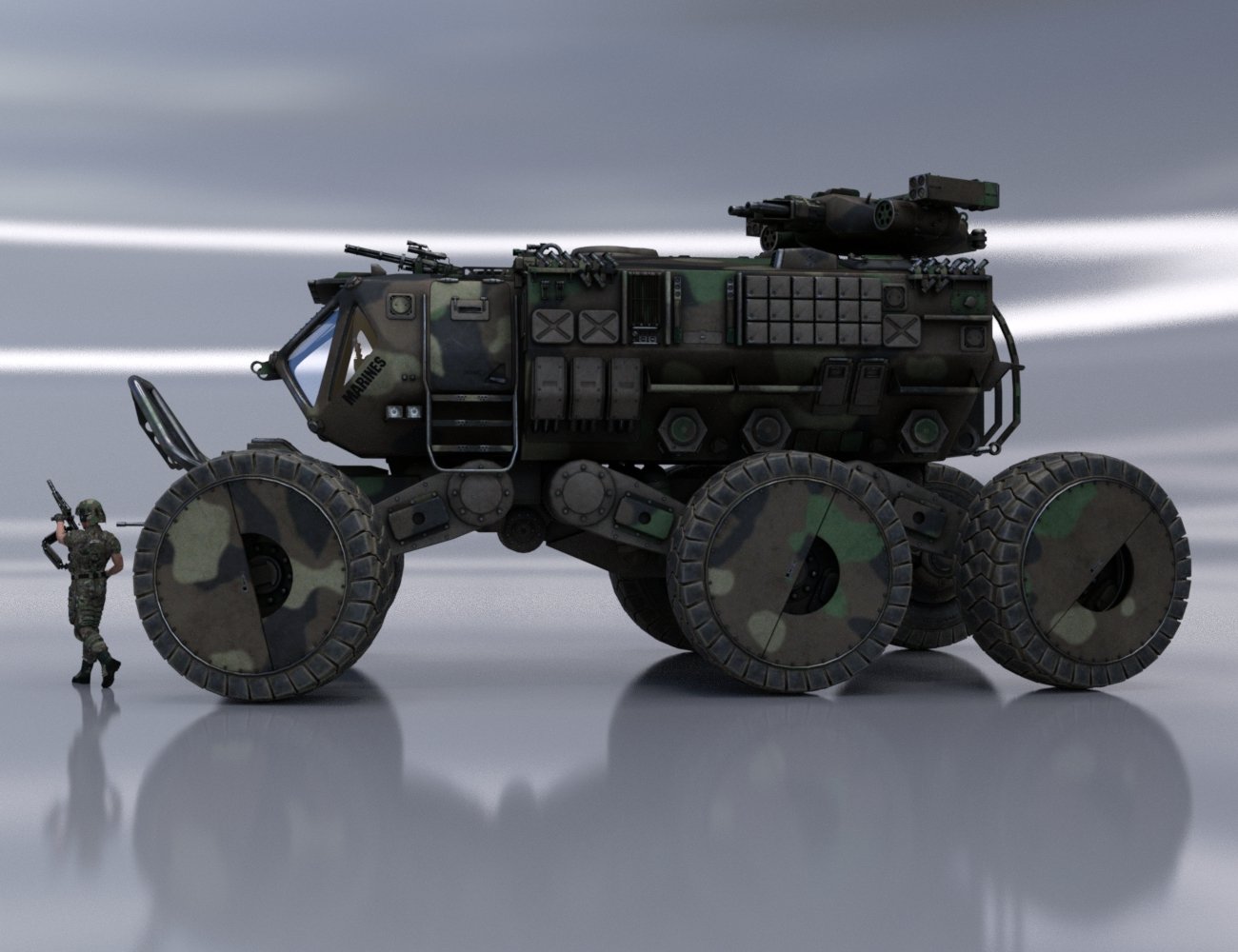 HVPC Combat Manned Rover by: DzFire, 3D Models by Daz 3D