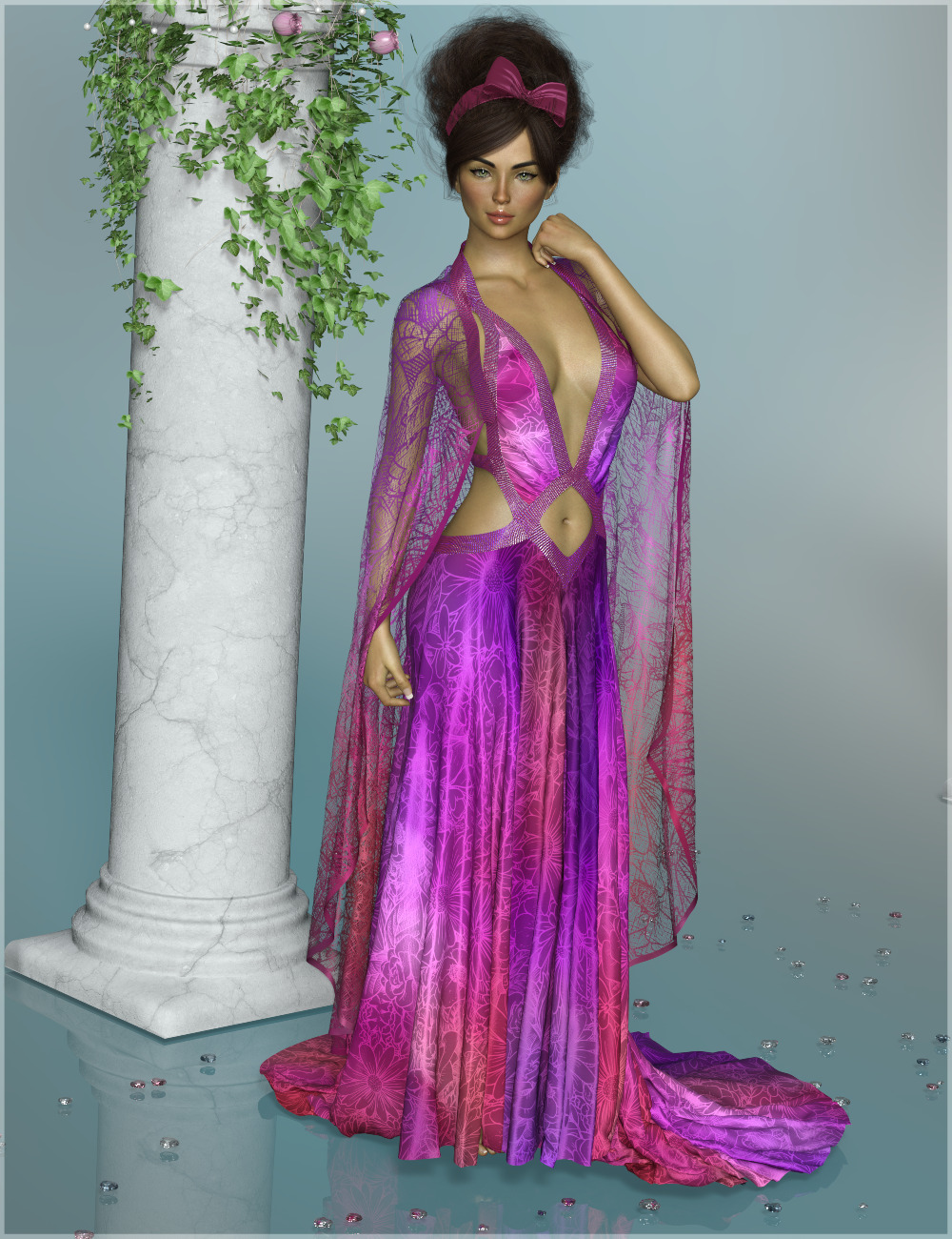 dForce Opera Outfit Textures by: 3-D ArenaPandyGirl, 3D Models by Daz 3D