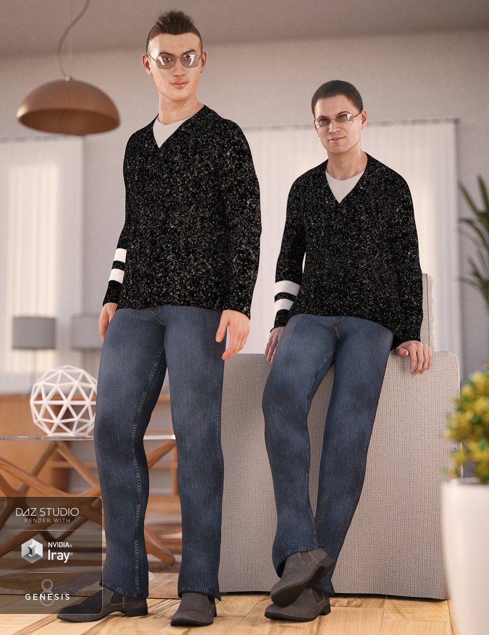 dForce Winston Avenue Outfit for Genesis 8 Male(s) by: Anna BenjaminBarbara Brundon, 3D Models by Daz 3D