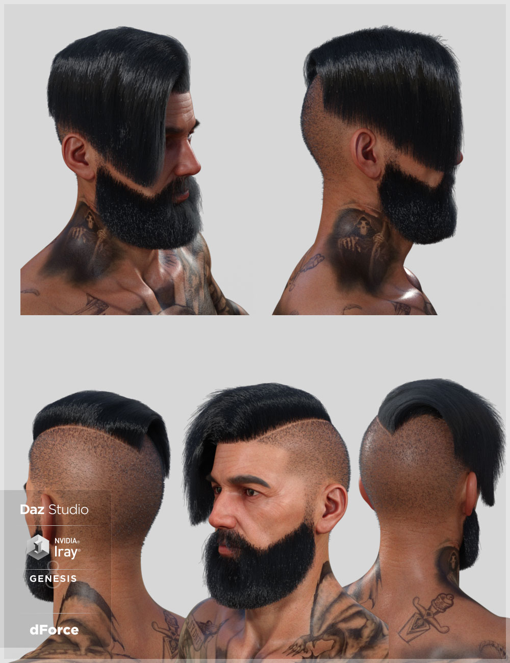 dForce Cool Hair for Genesis 8 Male(s) by: Cute3D, 3D Models by Daz 3D