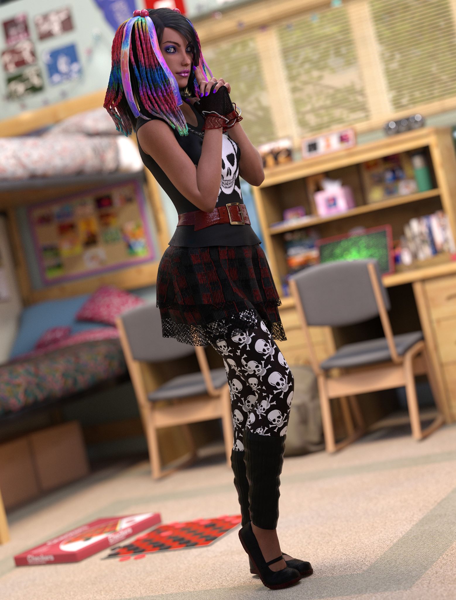 dForce 80s Valley Girl Outfit for Genesis 8 Females dForce 80s Valley Girl Outfit for Genesis 8 Females by: Sixus1 Media, 3D Models by Daz 3D