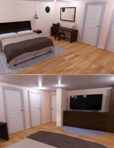 JW Hotel Room by: JWolf, 3D Models by Daz 3D