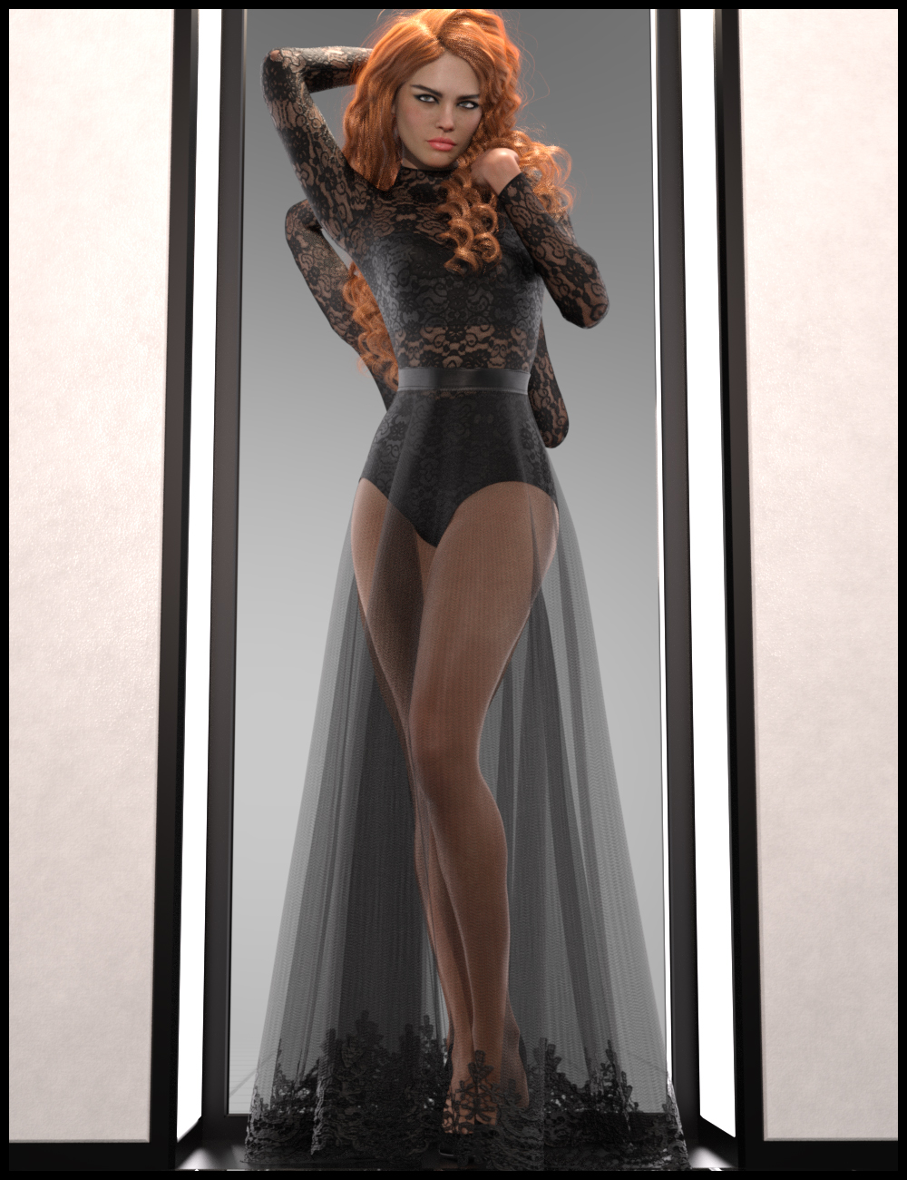 dForce Multi Bodysuit Skirt Outfit for Genesis 8 Female(s) by: Nikisatez, 3D Models by Daz 3D