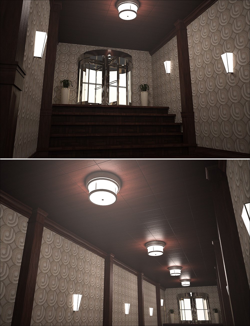 Retro Hallway by: , 3D Models by Daz 3D