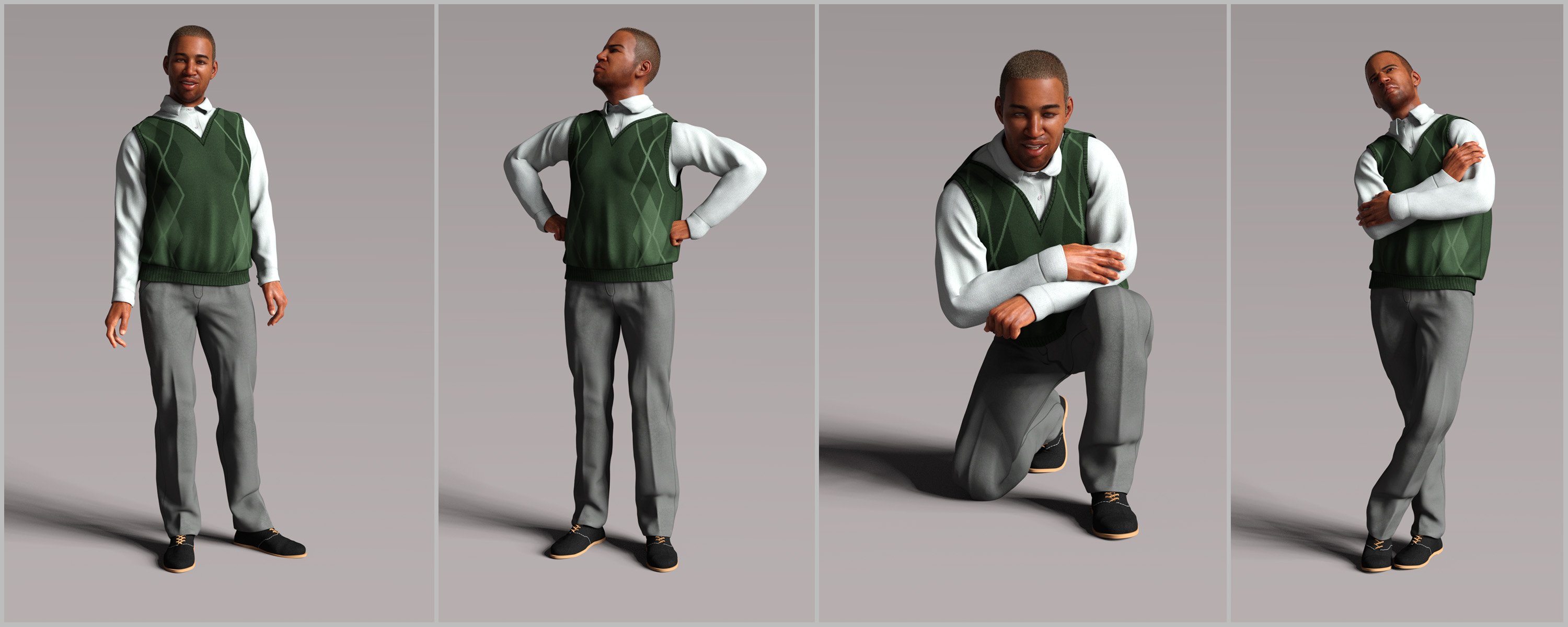 Z Stern But Fun Poses and Expressions for Leroy 8 by: Zeddicuss, 3D Models by Daz 3D