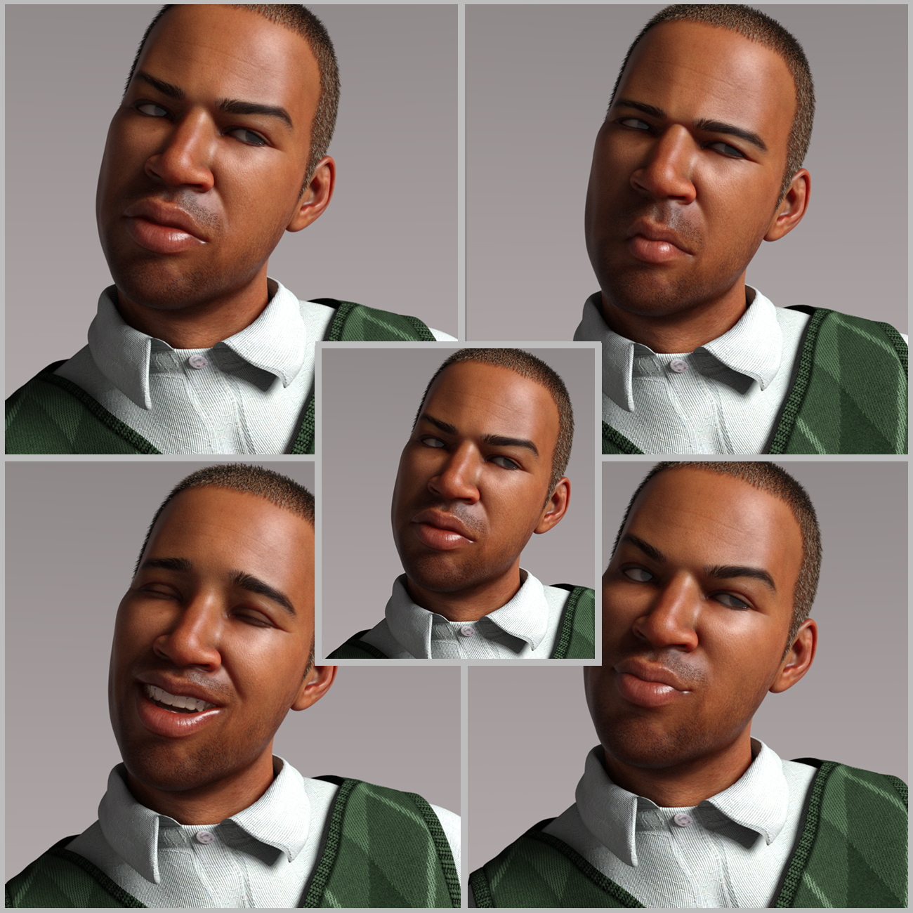 Z Stern But Fun Poses and Expressions for Leroy 8 by: Zeddicuss, 3D Models by Daz 3D