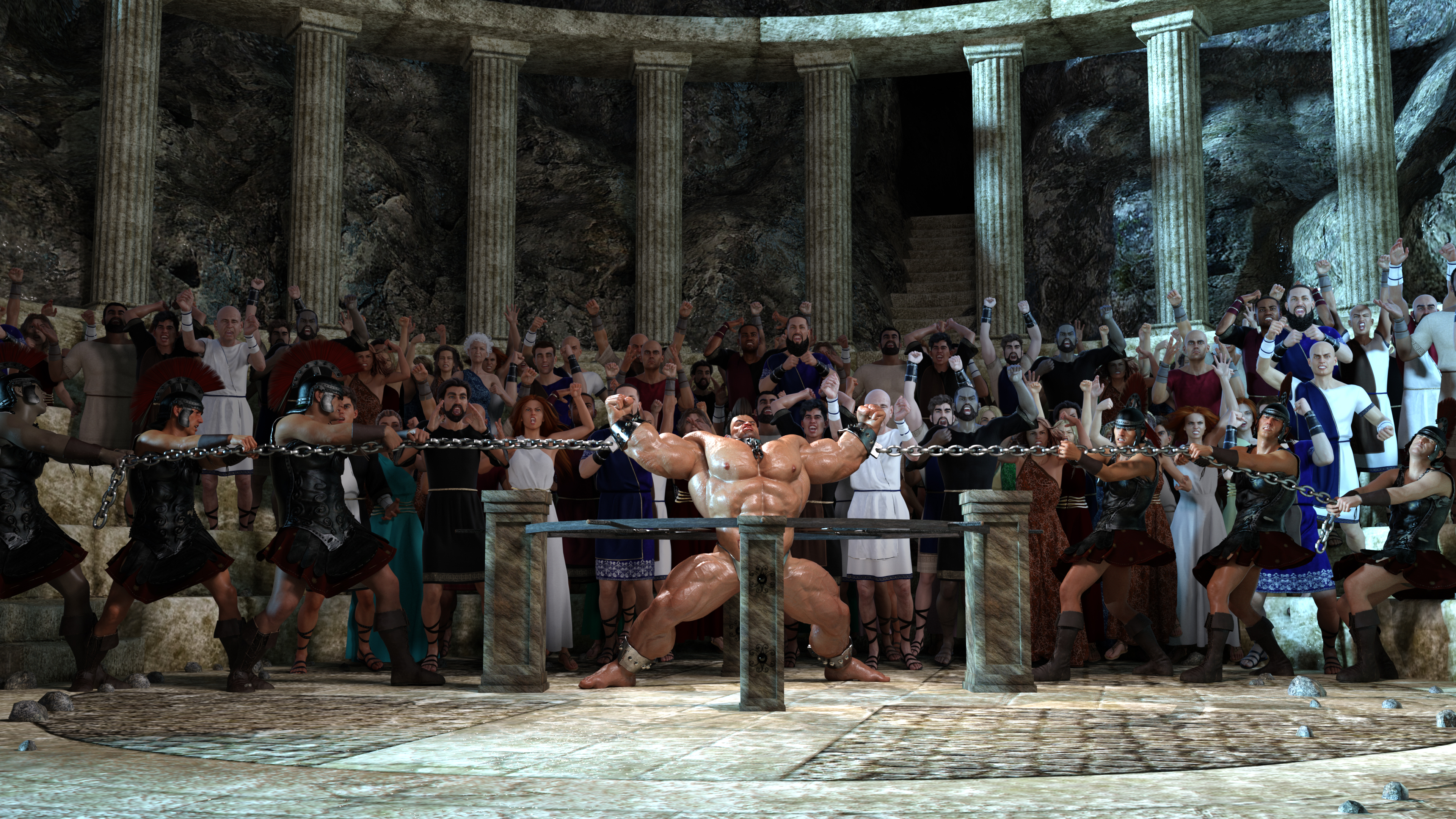 Ancient Greco-Roman Crowd Generator by: SimonWM, 3D Models by Daz 3D