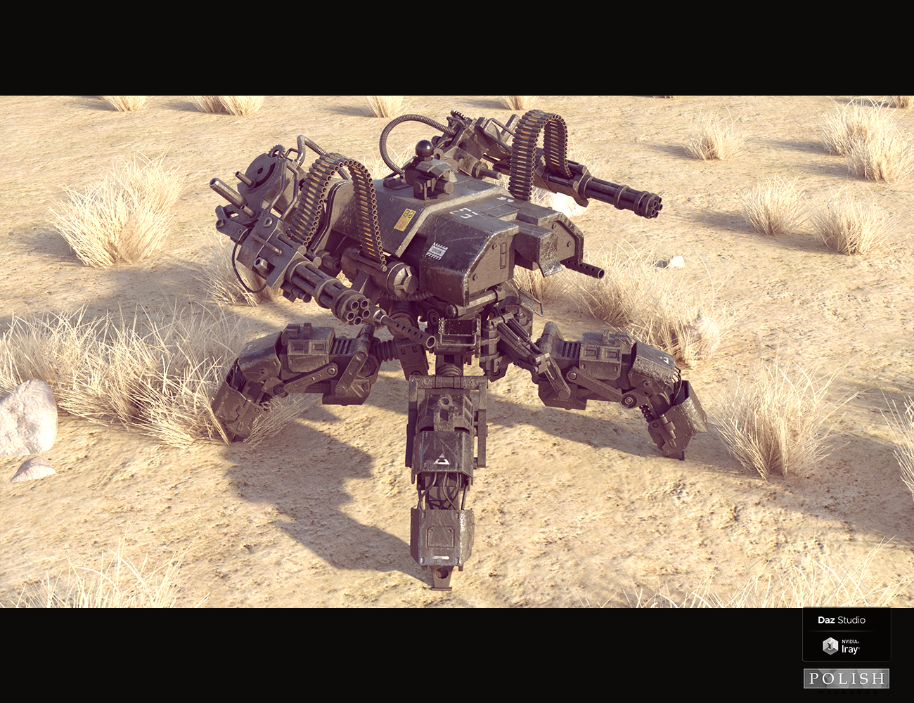 Sci-Fi Quad Mecha | Daz 3D