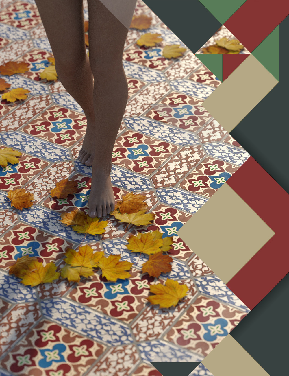 Medieval Inspired Floor Tile Shaders by: ForbiddenWhispers, 3D Models by Daz 3D