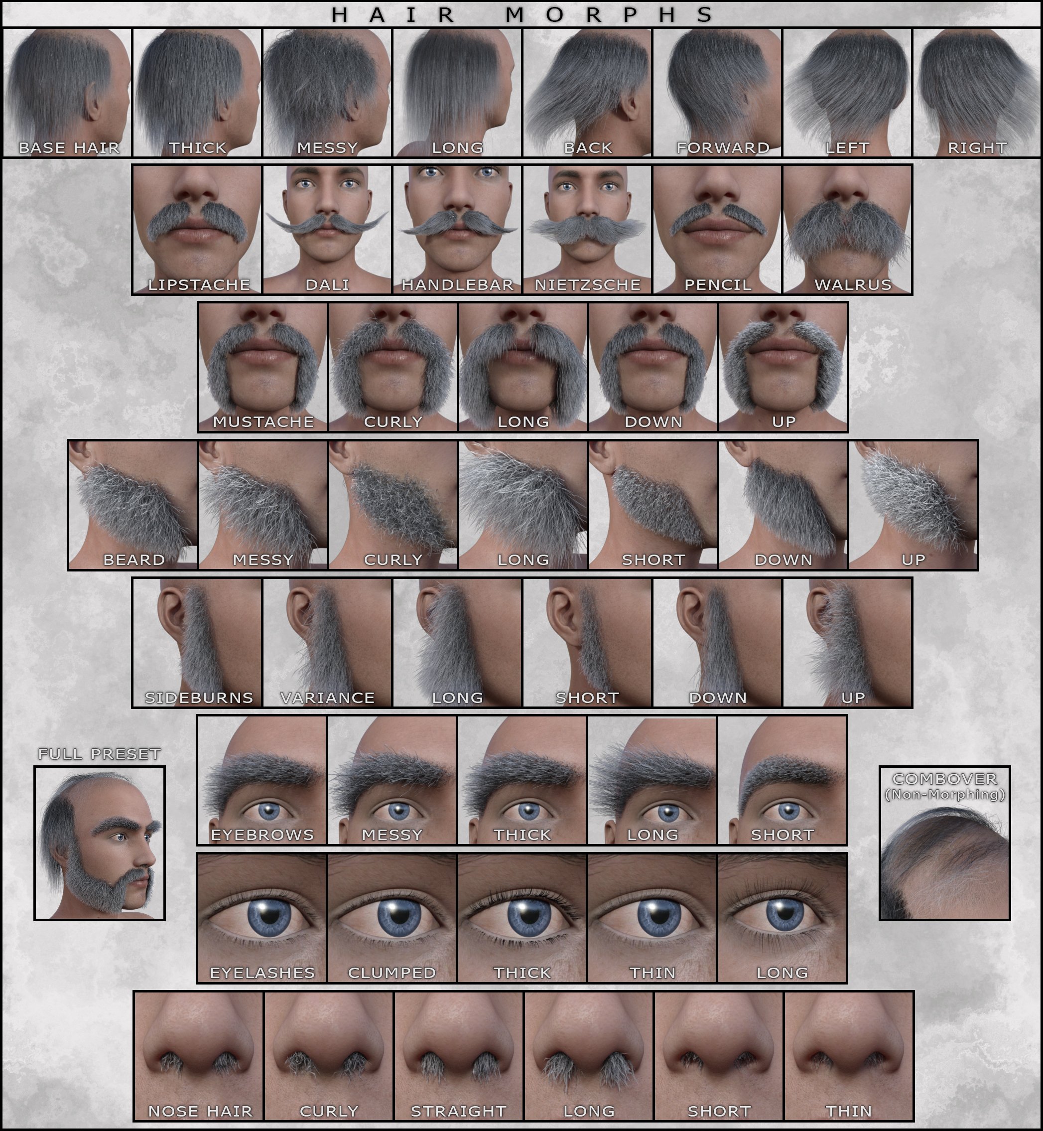 Alchemist Hair & Beard for Genesis 3 and 8 Males Alchemist Hair & Beard for Genesis 3 and 8 Males by: The Alchemist, 3D Models by Daz 3D