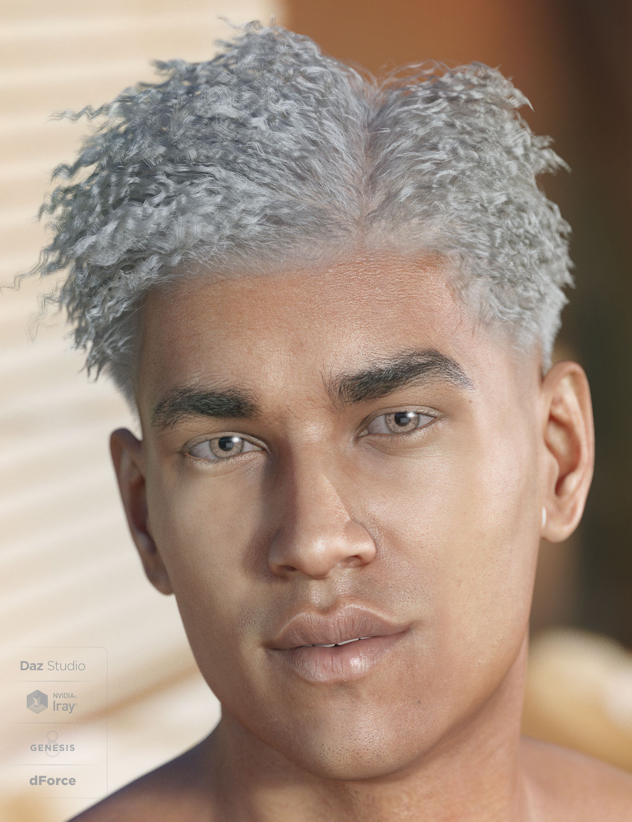 dForce Hayden Hair for Genesis 8 by: AprilYSH, 3D Models by Daz 3D