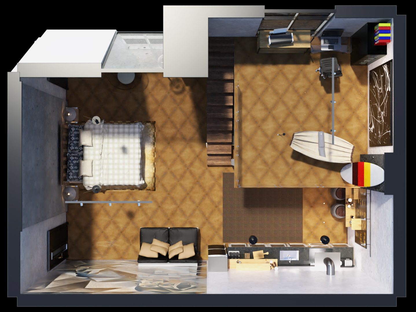 Marylands New Loft by: Tesla3dCorp, 3D Models by Daz 3D