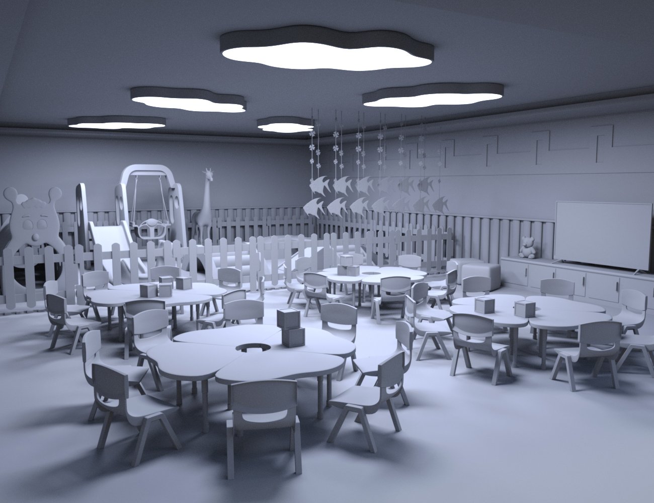 Kindergarten Classroom Kindergarten Classroom by: Charlie, 3D Models by Daz 3D