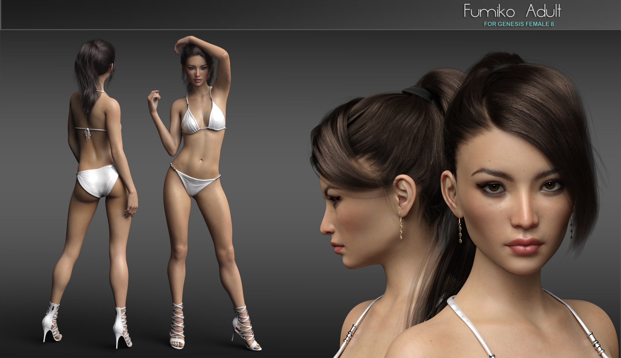 P3D Fumiko for Genesis 8 Female P3D Fumiko for Genesis 8 Female by: P3Design, 3D Models by Daz 3D