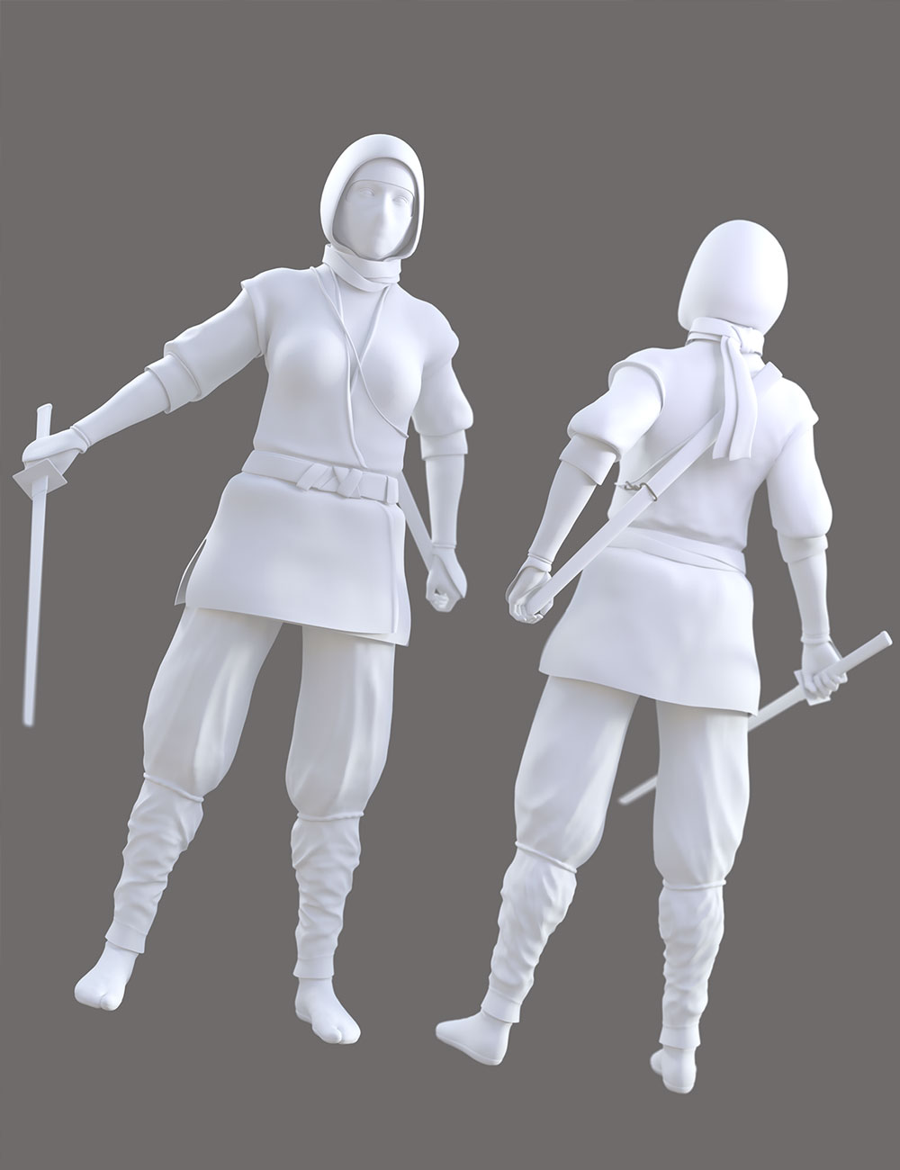 dForce Ninjitsu Outfit for Genesis 8 Female(s) by: GreybroSixus1 Media, 3D Models by Daz 3D