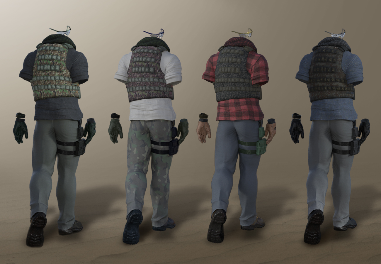 Mercenary Outfit Textures by: , 3D Models by Daz 3D