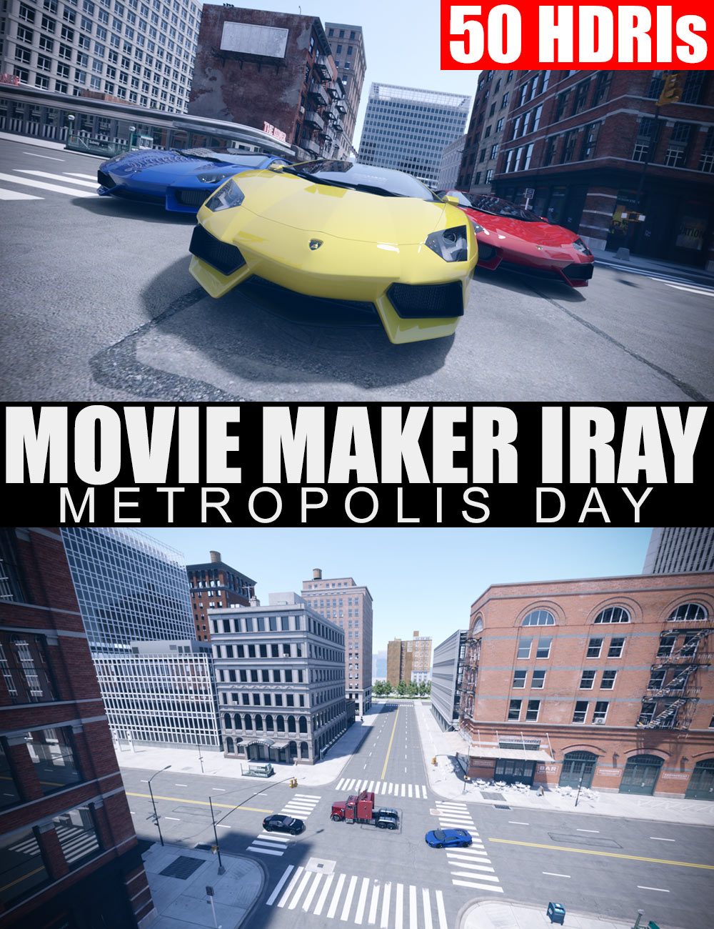 50 HDRIs - Movie Maker Iray - Metropolis Day by: Dreamlight, 3D Models by Daz 3D