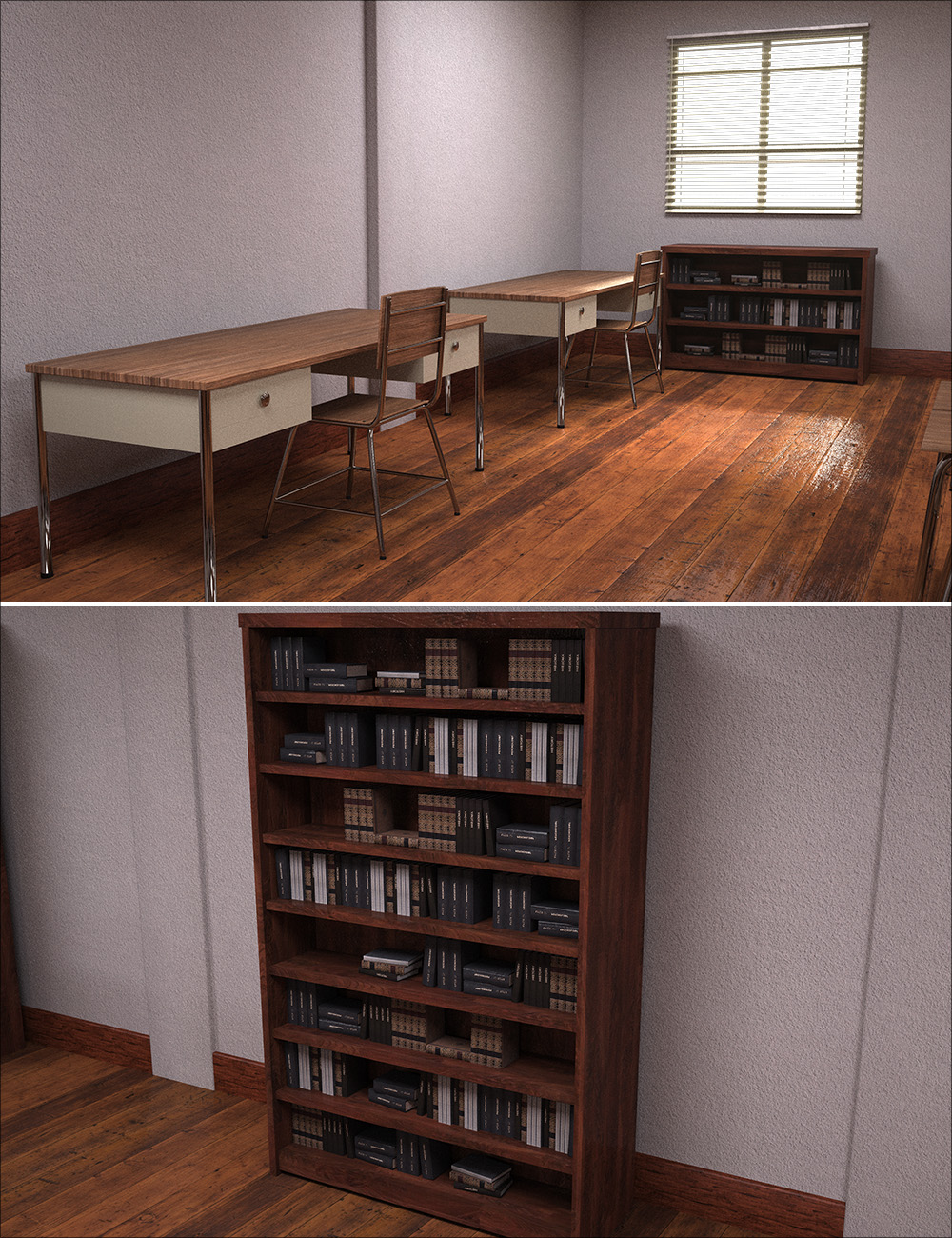 Library Study Room by: , 3D Models by Daz 3D