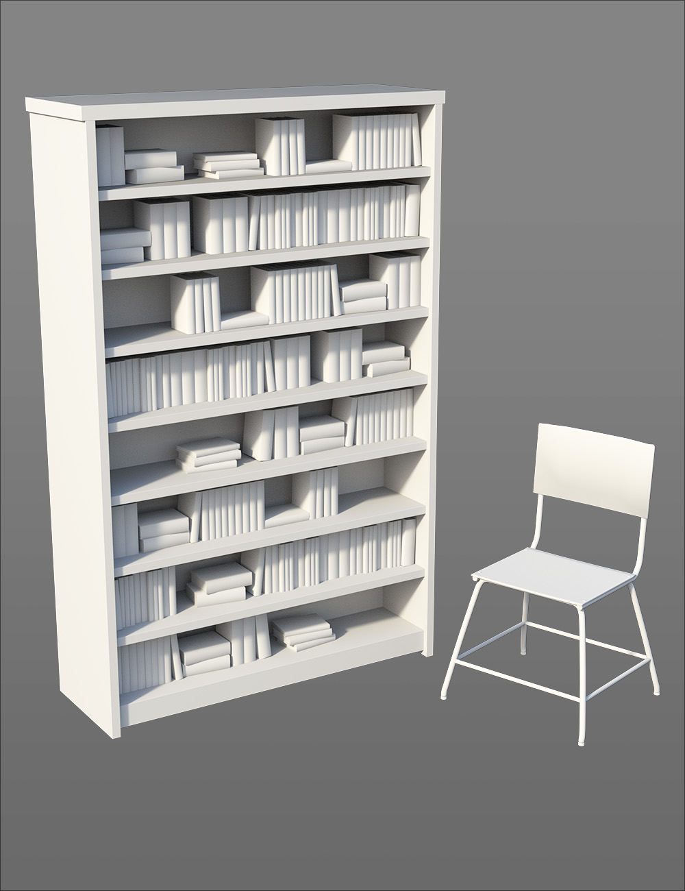 Library Study Room by: , 3D Models by Daz 3D