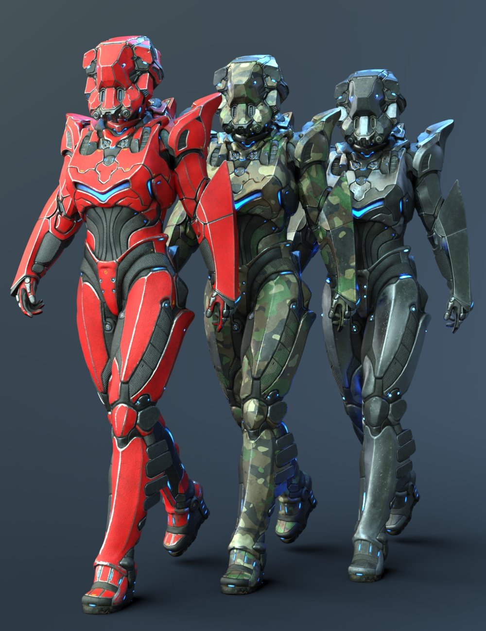 A.N.T.S Armored Nano Tech Suit for Genesis 8 Female Daz 3D