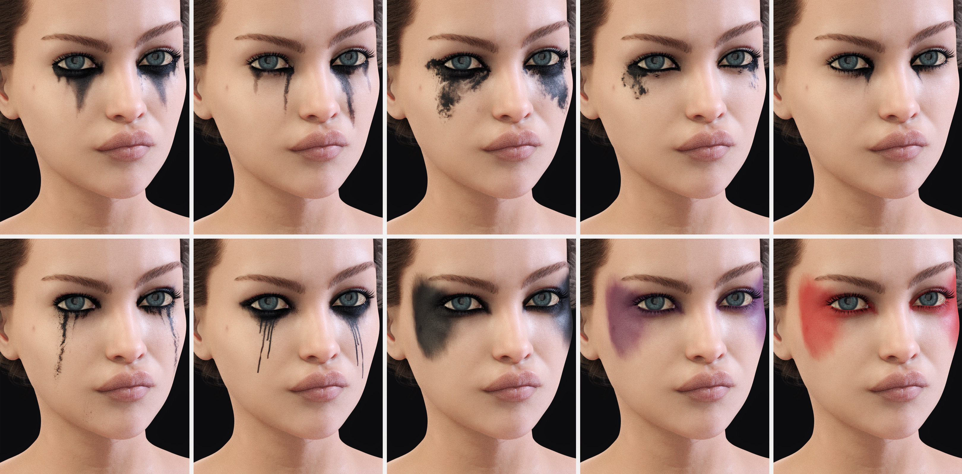 Untidy Make-up for Genesis 8 Female by: Neikdian, 3D Models by Daz 3D