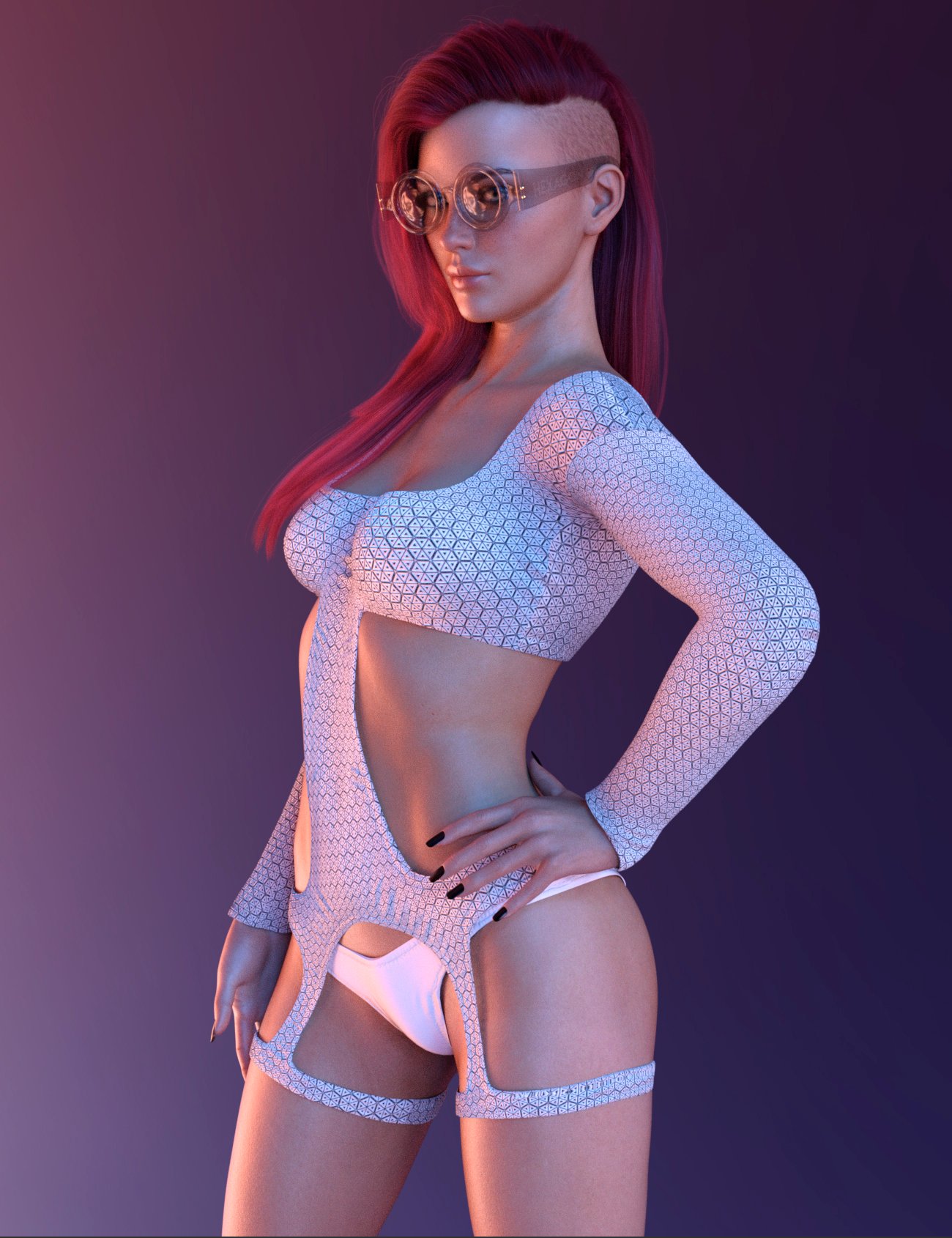X-Fashion Hexagon Skin Bodysuit for Genesis 8 Female(s) by: xtrart-3d, 3D Models by Daz 3D