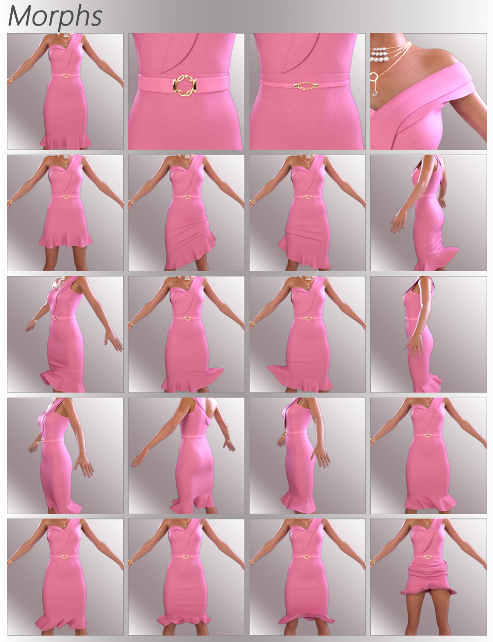 dForce Nola Cocktail Dress outfit for Genesis 8 Female(s) by: OnnelArryn, 3D Models by Daz 3D