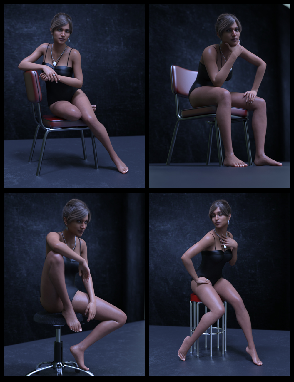50 Advanced Seated Poses For Genesis 8 Female by: Those Things, 3D Models by Daz 3D