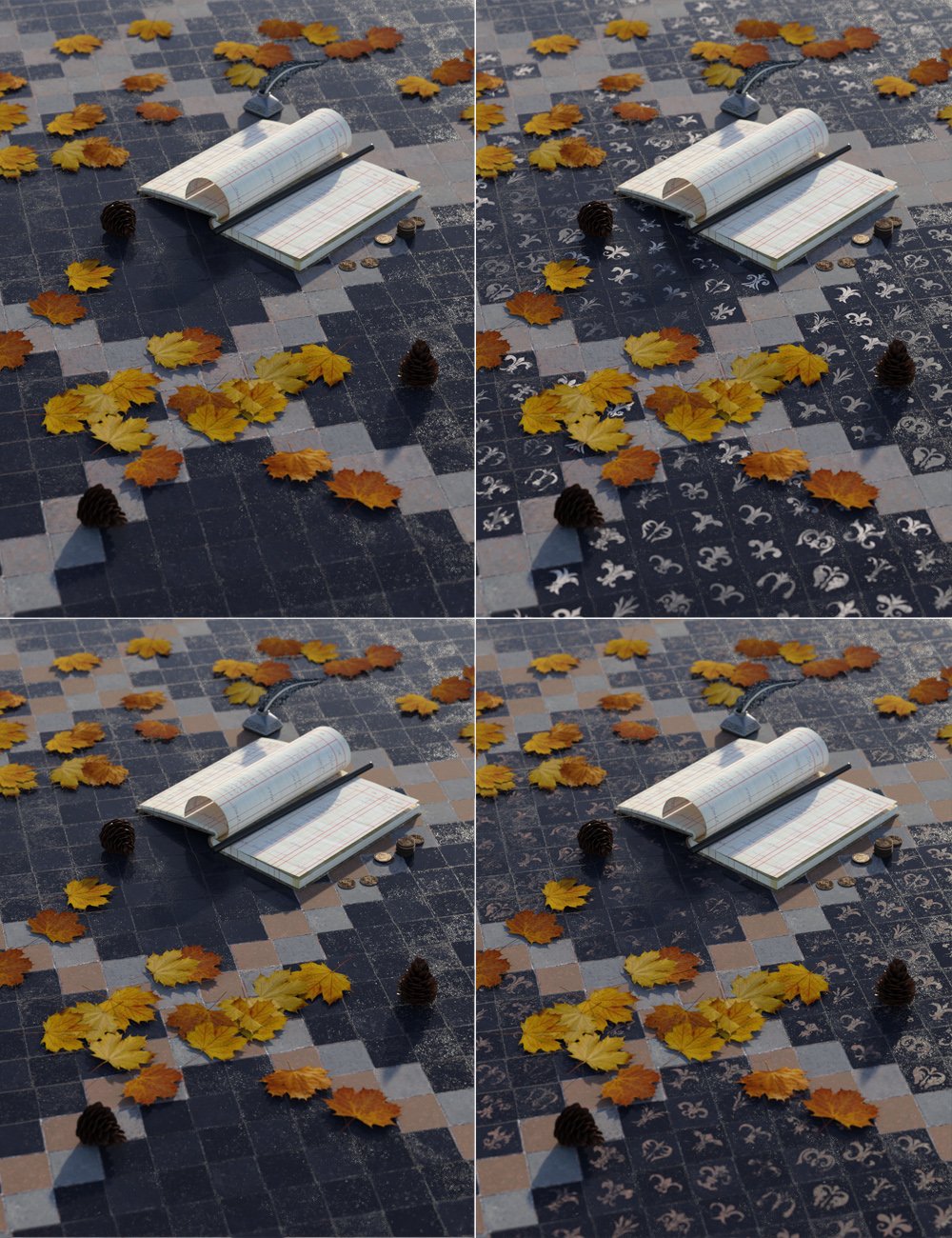 Medieval Church Floor Tile Iray Shaders Vol 1 by: ForbiddenWhispers, 3D Models by Daz 3D