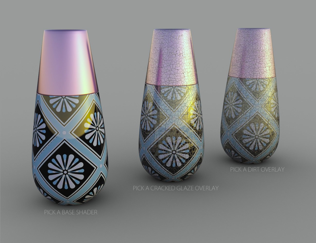 Porcelain Iray Shaders Vol 1 Porcelain Iray Shaders Vol 1 by: ForbiddenWhispers, 3D Models by Daz 3D