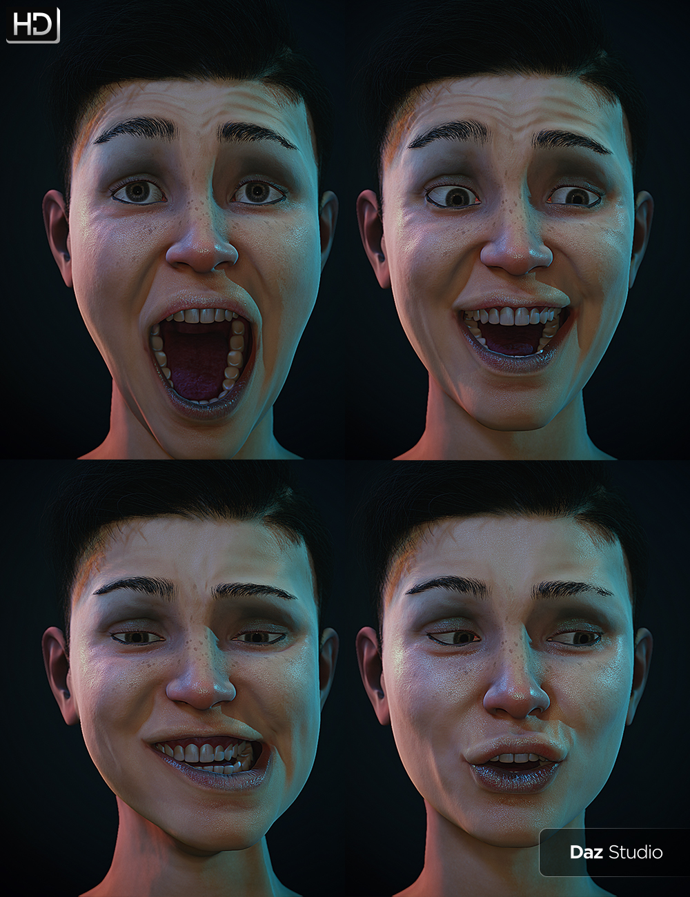 AFE - Real Female HD Expressions for Genesis 8 Female(s) by: D.Master, 3D Models by Daz 3D