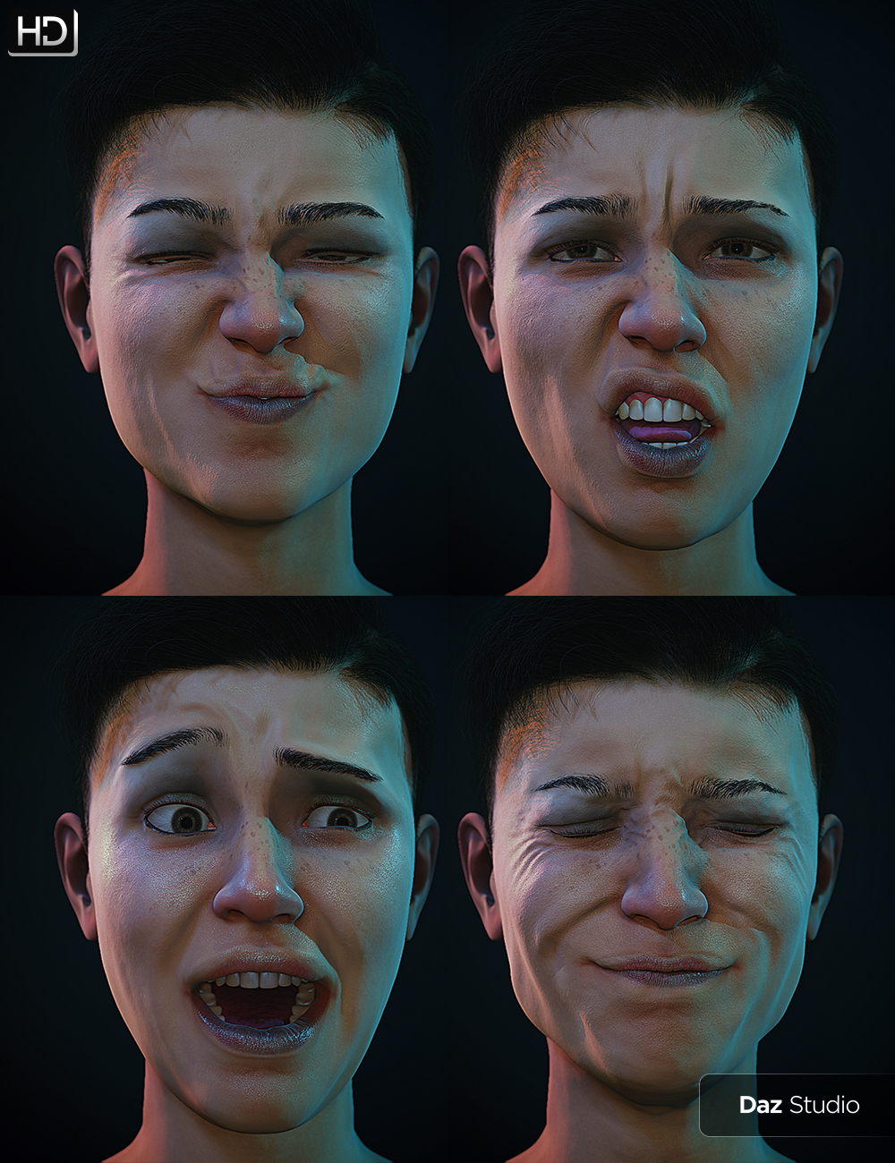 AFE - Real Female HD Expressions for Genesis 8 Female(s) by: D.Master, 3D Models by Daz 3D