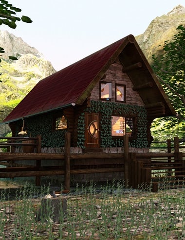 PW Log House by: PW Productions, 3D Models by Daz 3D