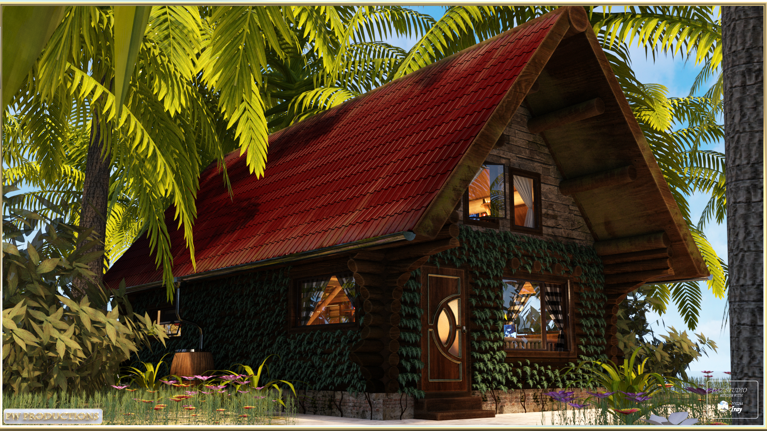 PW Log House by: PW Productions, 3D Models by Daz 3D