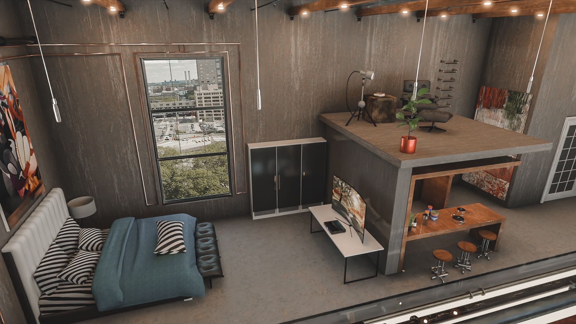 New Brooklyn Apartment by: clacydarch3d, 3D Models by Daz 3D