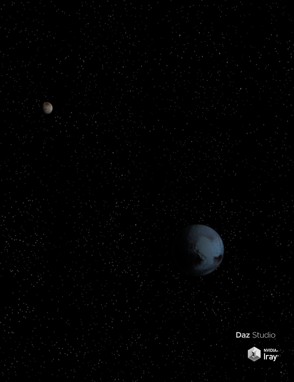 Pluto and Charon Pluto and Charon by: Alvin Bemar, 3D Models by Daz 3D