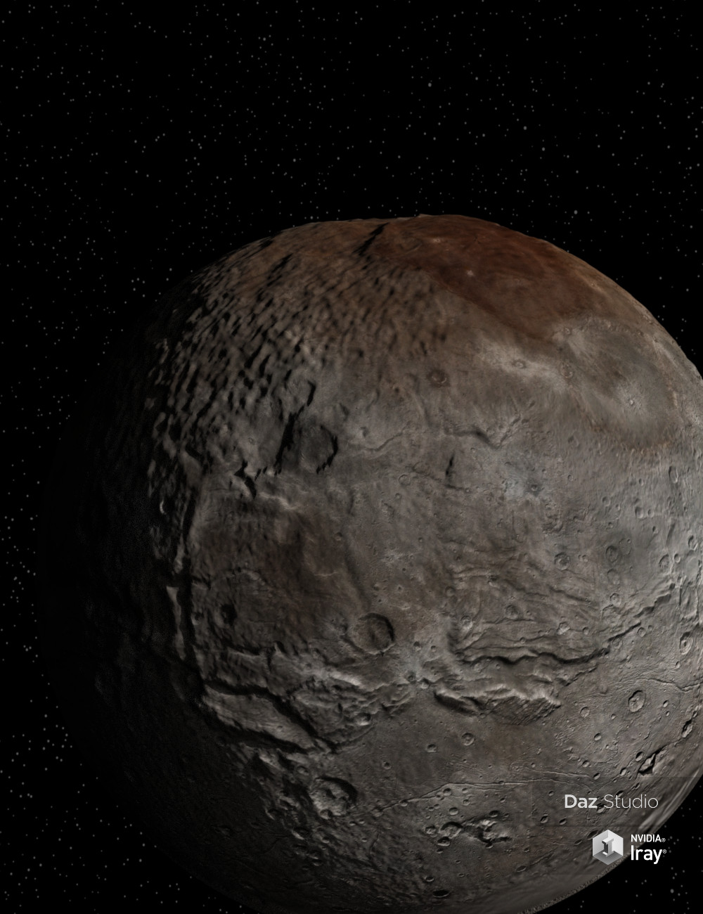 Pluto and Charon by: Alvin Bemar, 3D Models by Daz 3D