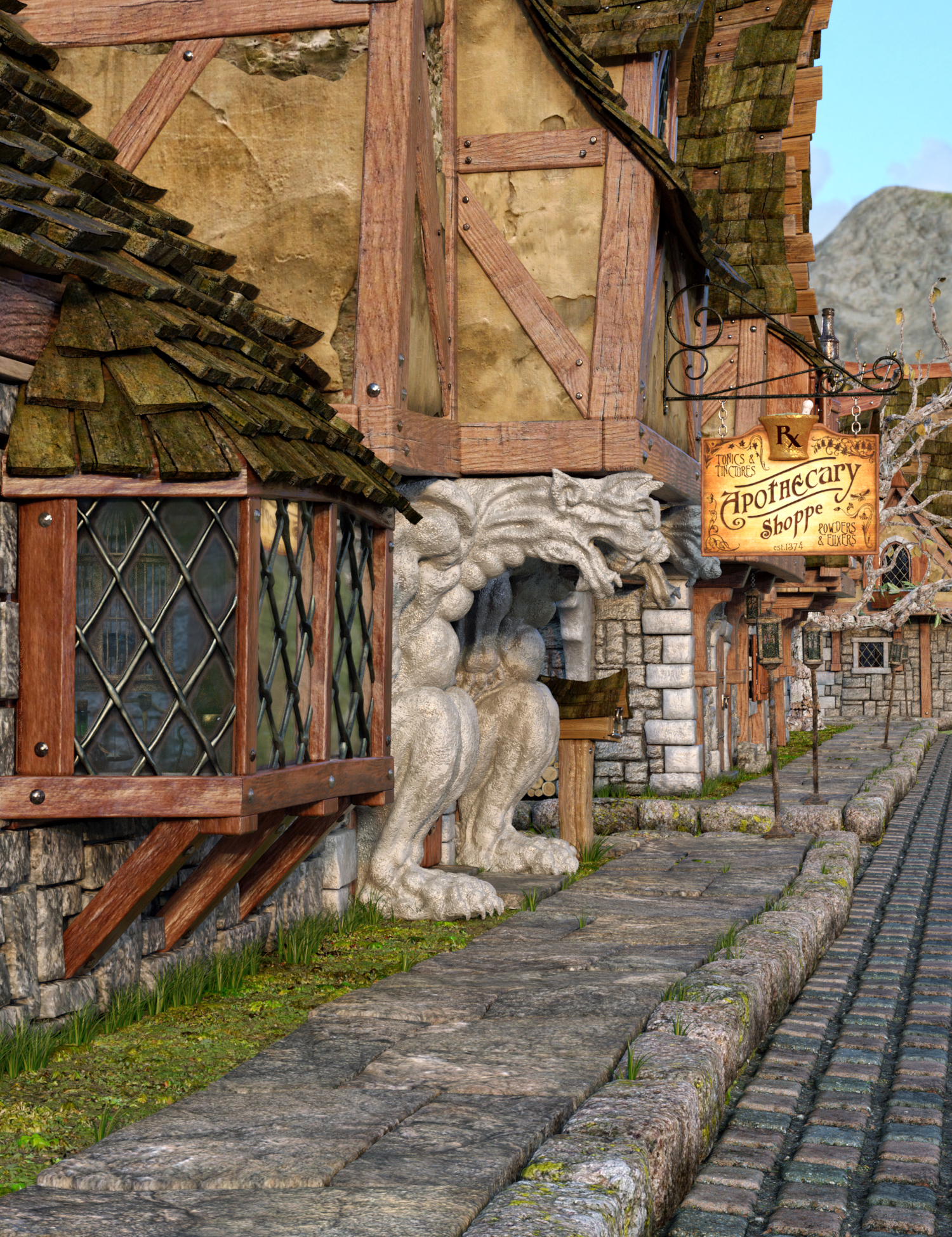 Apothecary Shop Expansion for Old Crone's Home by: The Alchemist, 3D Models by Daz 3D