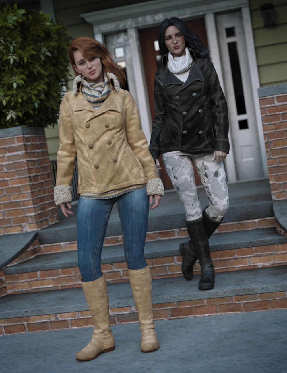 dForce Winter Trendy Outfit Add-On by: Hypertaf, 3D Models by Daz 3D