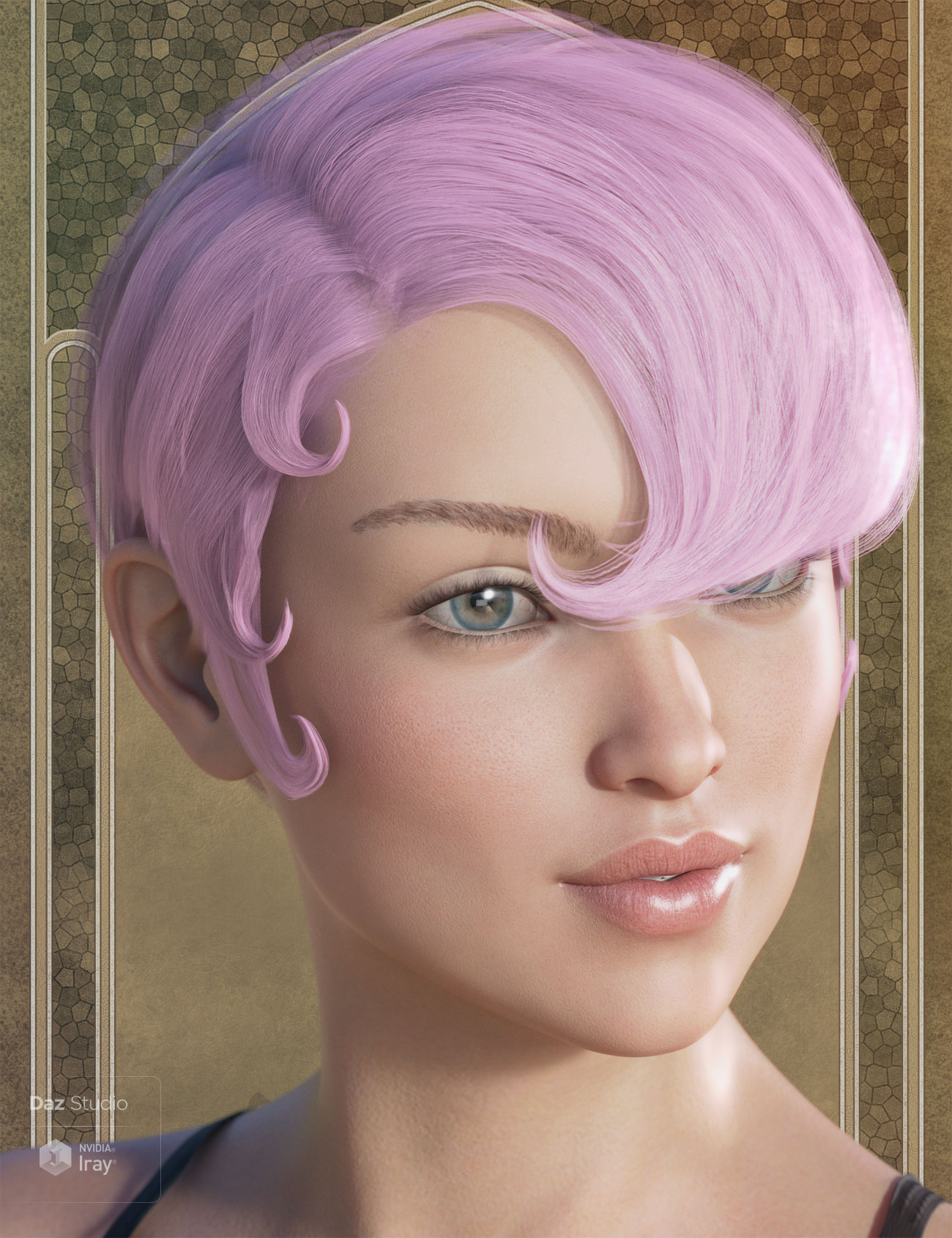 Vilma Hair for Genesis 3 & 8 Female(s) by: AprilYSH, 3D Models by Daz 3D