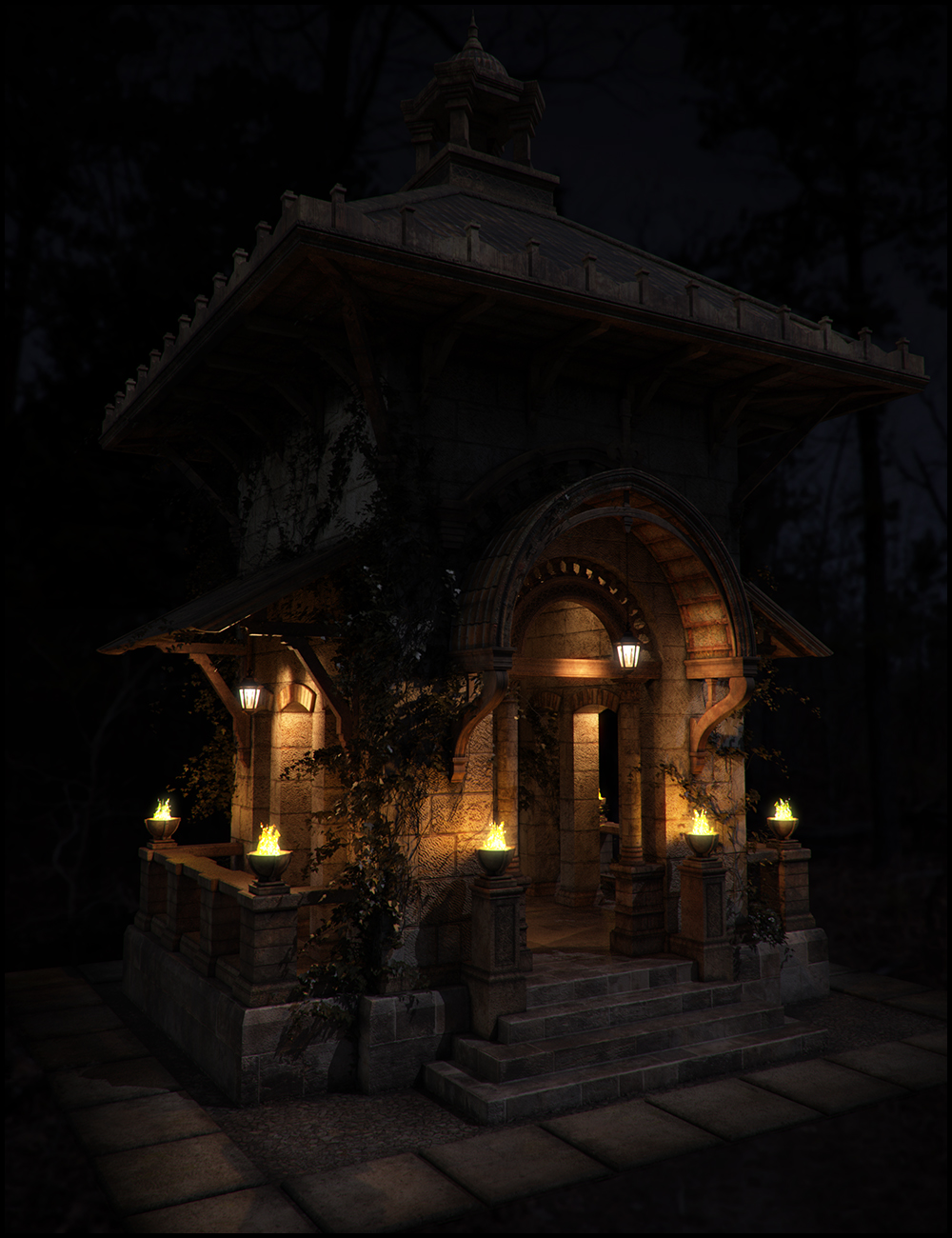Pavilion of Montchanin Fallen Iray Addon Pavilion of Montchanin Fallen Iray Addon by: Jack Tomalin, 3D Models by Daz 3D