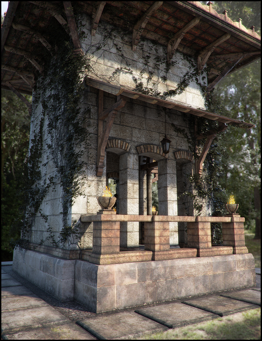 Pavilion of Montchanin Fallen Iray Addon Pavilion of Montchanin Fallen Iray Addon by: Jack Tomalin, 3D Models by Daz 3D
