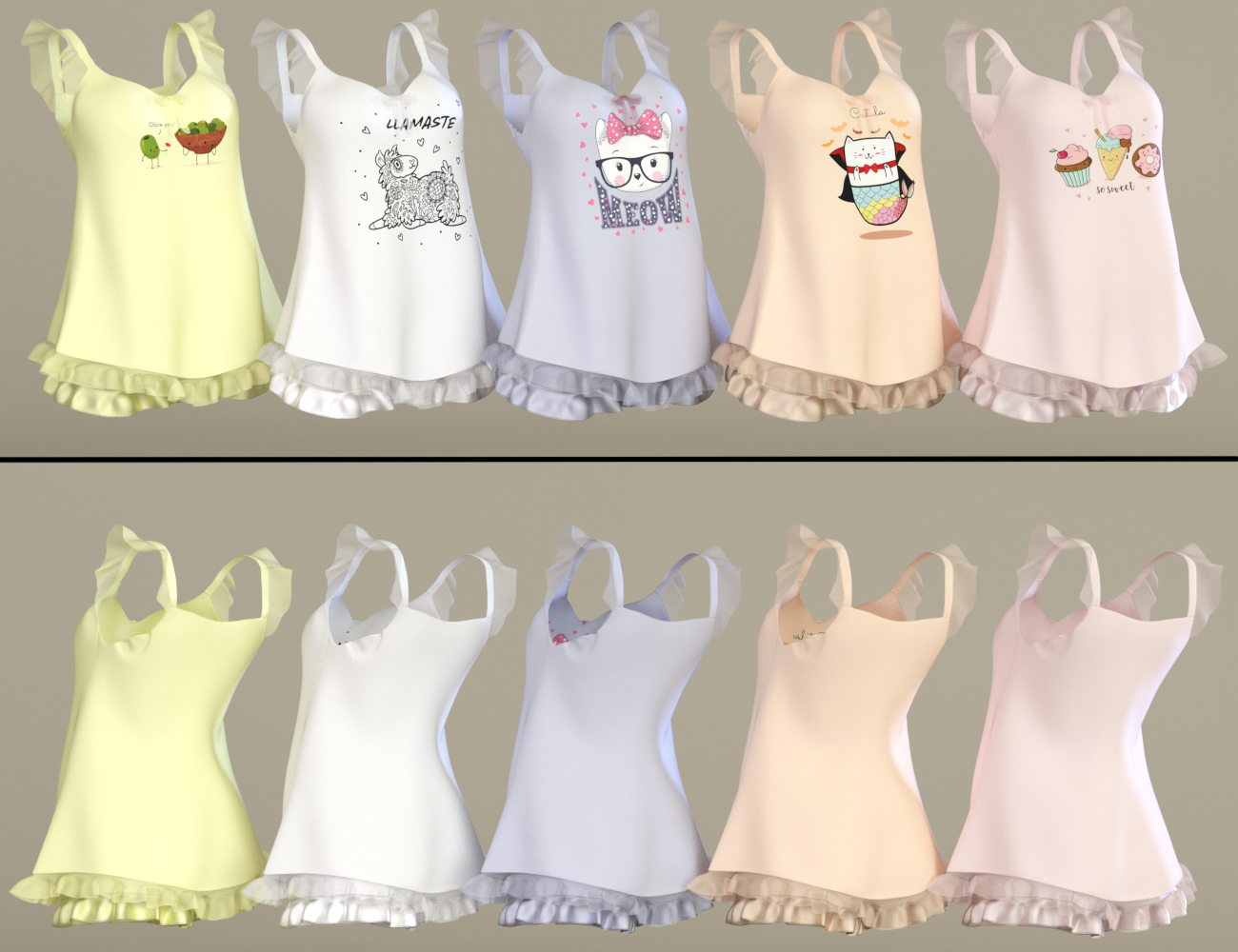 Teddy Sleepwear : Dormir Teddy Sleepwear : Dormir by: Moonscape GraphicsSade, 3D Models by Daz 3D