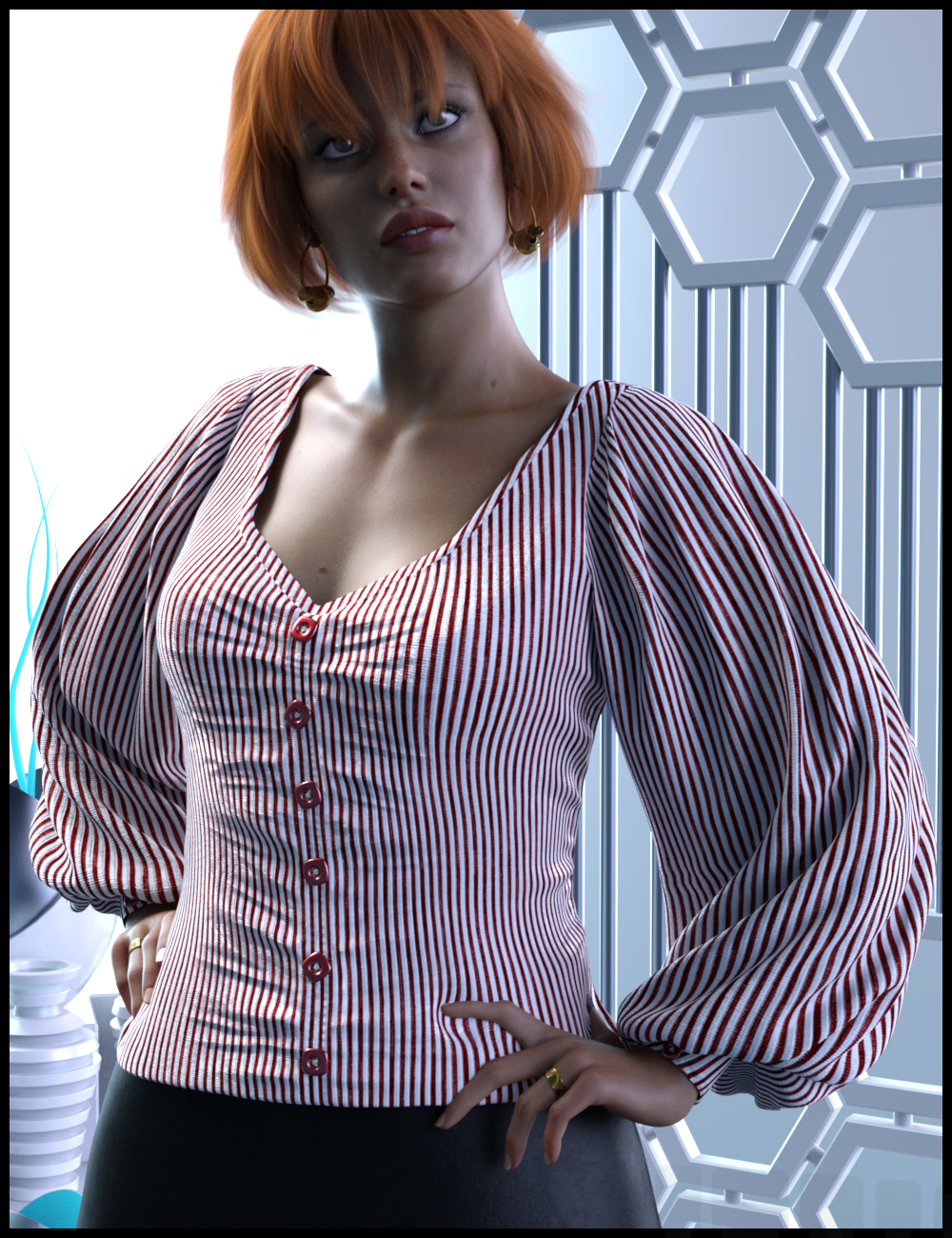 dForce Luxe Shirt for Genesis 8 Female(s) by: Nathy Design, 3D Models by Daz 3D