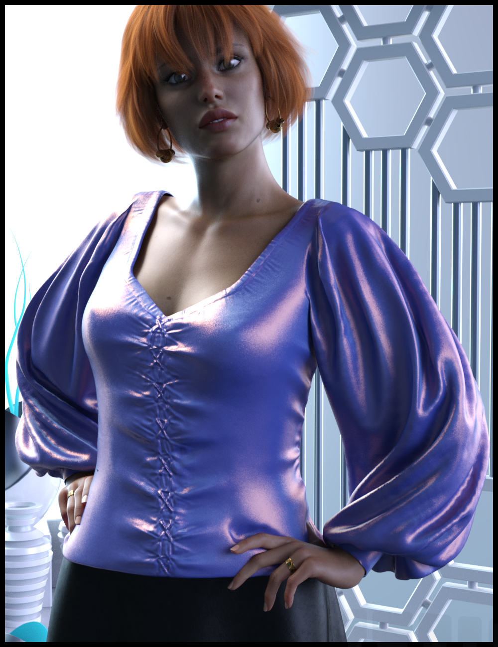 dForce Luxe Shirt for Genesis 8 Female(s) by: Nathy Design, 3D Models by Daz 3D